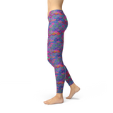 Women's Pink Purple Mermaid Leggings