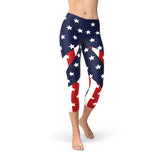 Women's American Flag Capri Leggings