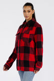 Boyfriend Oversized Soft Flannel Shacket Lime Milo