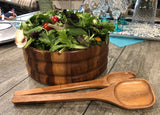 Salad Bowl with Servers Azure Lily
