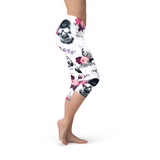 Women's Day of the Dead Capri Leggings