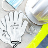 12 Pair Cotton & Dotted PVC | Cotton Work Gloves | White | L Cerise Jasper