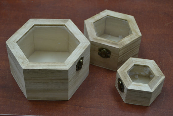 3 Pcs Set Handmade Wood Storage Wood Boxes