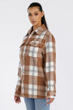 Boyfriend Oversized Soft Flannel Shacket Lime Milo