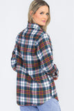 Oversize Boyfriend Plaid Checkered Flannel Lime Milo