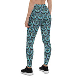 Ocean Mermaid Leggings for Women Maroon Sooty