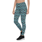 Ocean Mermaid Leggings for Women Maroon Sooty