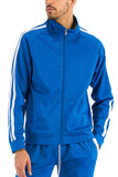 Two Stripe Zip Up Track Jacket Lime Milo