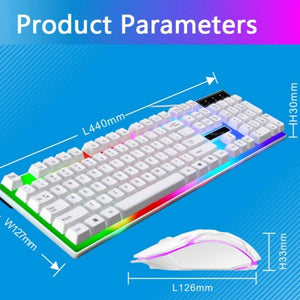 Ninja Dragons White Knight Gaming Keyboard & Mouse Set