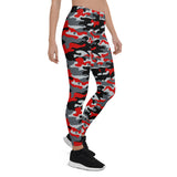 Women's Red & Gray Camo Leggings