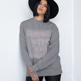 Women's Christmas Faux Embroidered Sweatshirt