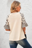 Leopard Print Sleeve Top Yellow Pandora