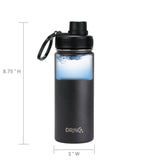 DRINCO® 18oz Stainless Steel Sport Water Bottle - Black Orchid Lavender