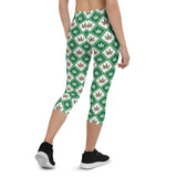 Women's Cannabis Green Capri Leggings