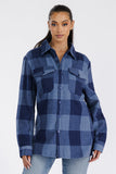 Boyfriend Oversized Soft Flannel Shacket Lime Milo