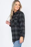 Oversize Boyfriend Plaid Checkered Flannel Lime Milo