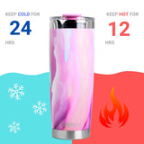 DRINCO®  20oz Insulated Tumbler w/Spill Proof Lid, 2 Straws (Galaxy) Orchid Lavender
