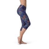 Women's Paisley Butterfly Capri Leggings