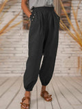 Long Pleated Pocket Pants Silver Sam