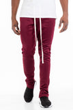 SIMPLE TRACK PANTS- BURGUNDY Lime Milo