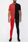 Two Way Split Tshirt Set Lime Milo