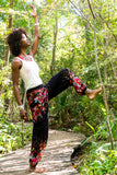 Black FLORAL Women's Harem Pants