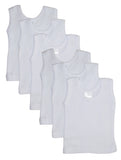 Bambini White Tank Top (6 Pack)