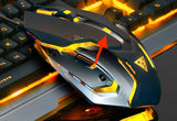 Ninja Dragons Tungsten Gold Metal Frame Gaming Keyboard & Mouse Set