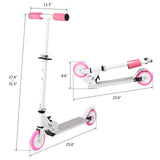 Pink Scooter for Teens 3 Adjustable Height & Easy Folding