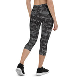 Women's Black Camo Capri Leggings