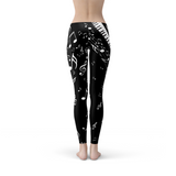Women's Piano Notes Black Leggings
