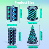 Impossible Cone Fidget Toys, 3D Printed Spiral Desk Gadgets (4 Pack)