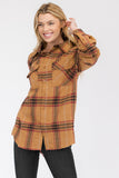 Oversize Boyfriend Plaid Checkered Flannel Lime Milo
