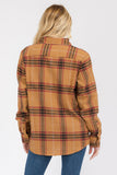 Oversize Boyfriend Plaid Checkered Flannel Lime Milo