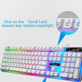 Ninja Dragons White Knight Gaming Keyboard & Mouse Set
