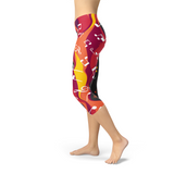 Women's Guitar & Music Note Capri Leggings