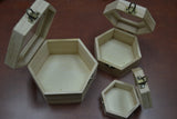 3 Pcs Set Handmade Wood Storage Wood Boxes