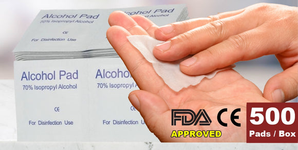 1000-PCS Disposable Alcohol Cotton Prep Pad Sterilization Swabs