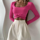 Twist Knot Long Sleeve Top