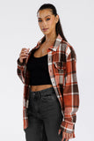 Boyfriend Oversized Soft Flannel Shacket Lime Milo