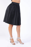 Casual Elastic High Waist Pleated Midi Flare Skirt