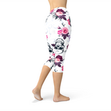 Women's Day of the Dead Capri Leggings