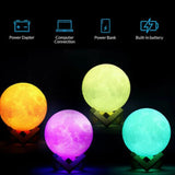 Glowing Moon Lamp with Stand