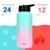 DRINCO® 32oz Stainless Steel Water Bottle (3 lids) - Macaron