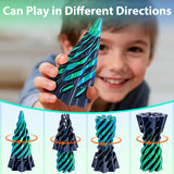 Impossible Cone Fidget Toys, 3D Printed Spiral Desk Gadgets (4 Pack)