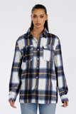Boyfriend Oversized Soft Flannel Shacket Lime Milo