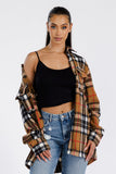 Boyfriend Oversized Soft Flannel Shacket Lime Milo
