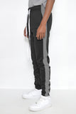 CLASSIC SLIM FIT TRACK PANTS- BLACK/DARK GREY