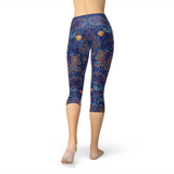Women's Paisley Butterfly Capri Leggings