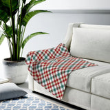 Red and Green Plaid Plush Blanket Throw Yellow Pandora